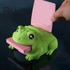 Desktop Organizer for Sticky Notes Cute Note Holder Toad, Desk Notepad Holder, Fun Pen Creative Office Gifts Friends Memo Stand, Accessory Gift