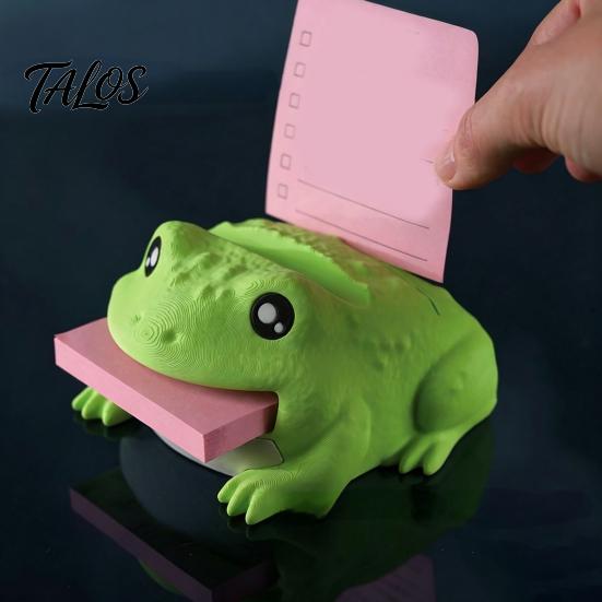 Desktop Organizer for Sticky Notes Cute Note Holder Toad, Desk Notepad Holder, Fun Pen Creative Office Gifts Friends Memo Stand, Accessory Gift