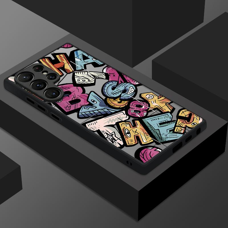 Magnetic For Magsafe Case For Samsung Galaxy S26 Ultra S25 Edge S24 S23 S22 Plus S21 FE Fashion Letter Pattern Hybrid Matte Cover
