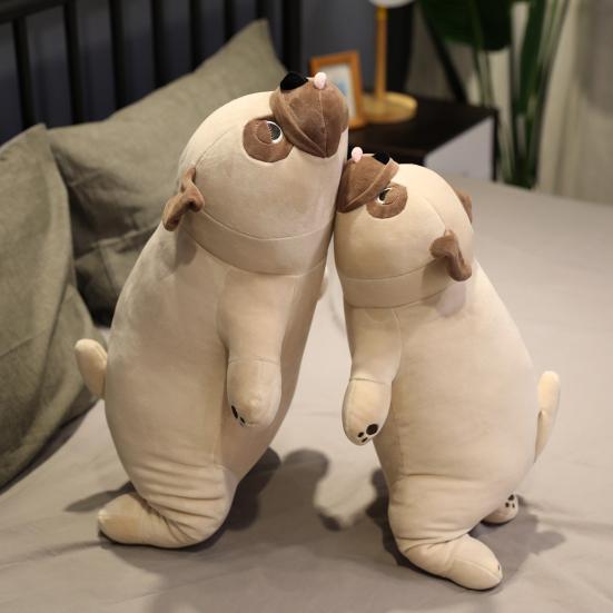 Dog Plush Doll Cute Cartoon Lazy Pug Plushies Soft Stuffed Animals