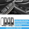 Real Carbon Fiber Car Accessories Gear Air Vent Set Trim Cover Soft Sticker For Subaru Forester SK      2024