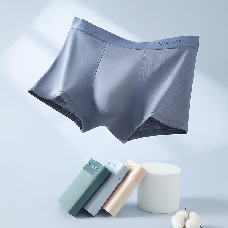 Fenteng Men's 7A Antibacterial Modal Boxer Briefs 4-Pack