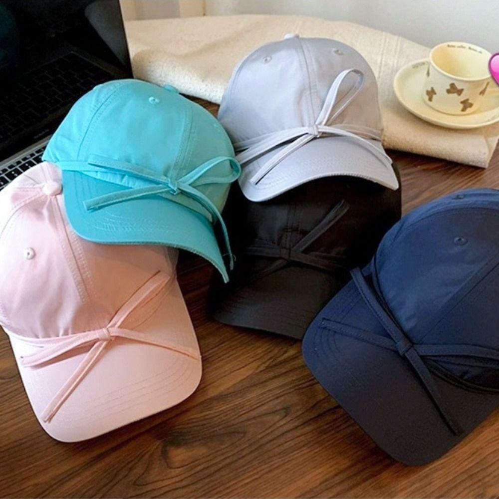 

Bowknot Sun Hat Breathable Snapback Hat Casual Visor Running