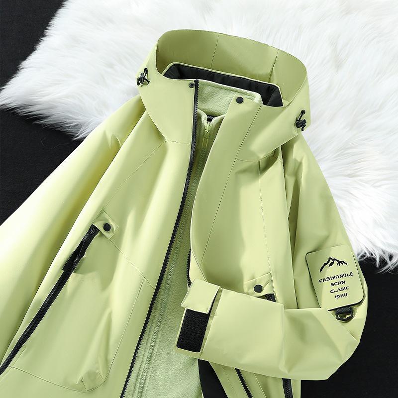 Big Brand Women's Blue 3-in-1 Jacket - Spring/Autumn 2026, Windproof & Waterproof Mountaineering Outerwear