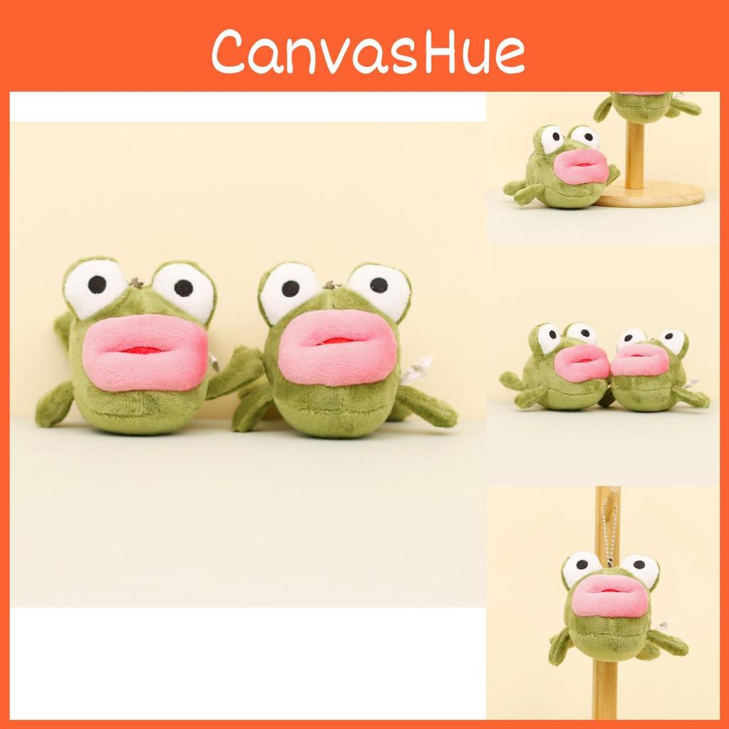 Adorable Plush Frog Keychain Cute Cartoon Animal Doll Bag Charm 10cm Tall