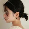 [silver925] Onyx Droplet Earring