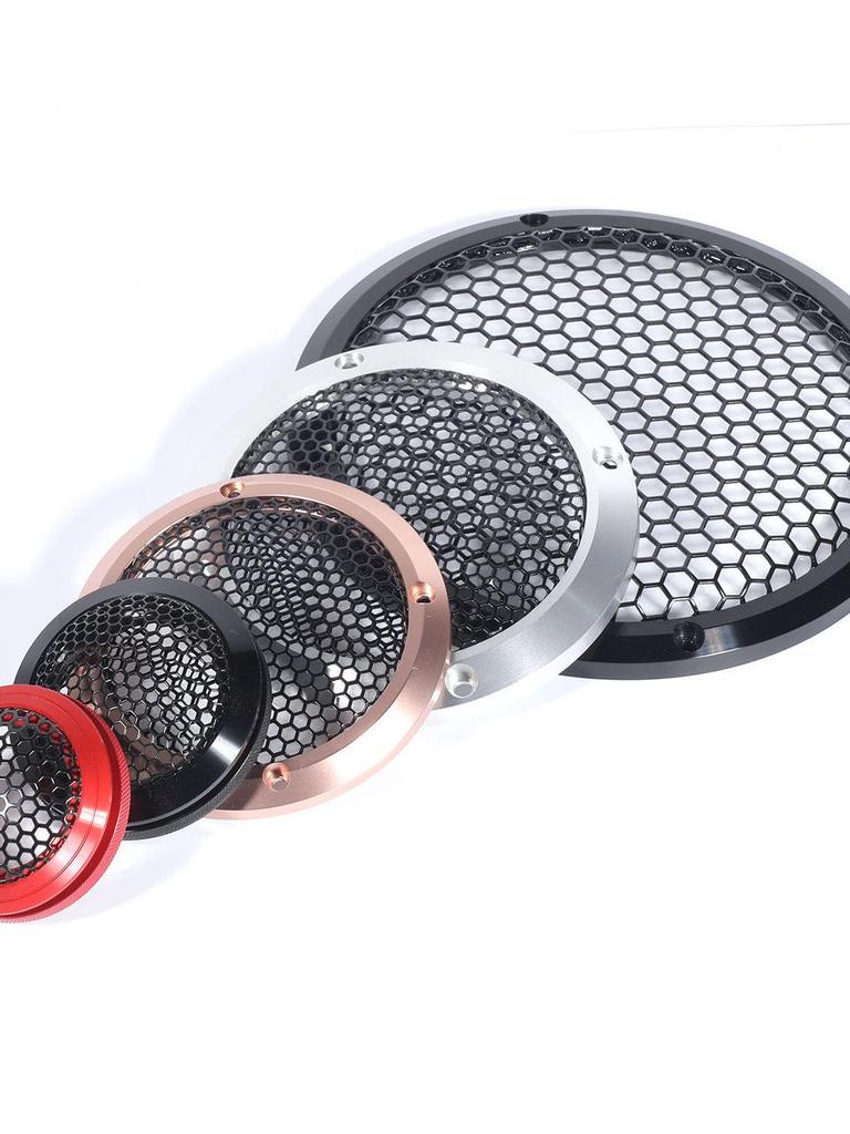 1.5-6.5 inch Car Speaker Aluminum Mesh Cover - A-pillar Protective Decorative Frame