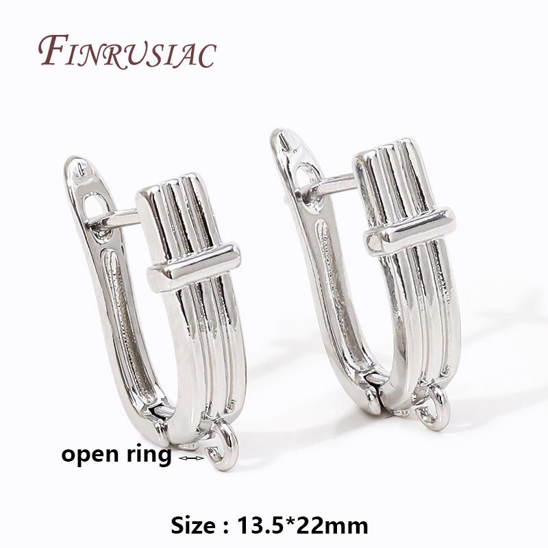 

DIY Basic Schwenzy Material 18K Gold Plated Earwire Fastener Earring Hooks Accessories For Fashion Earrings Making Supplies 1 pair