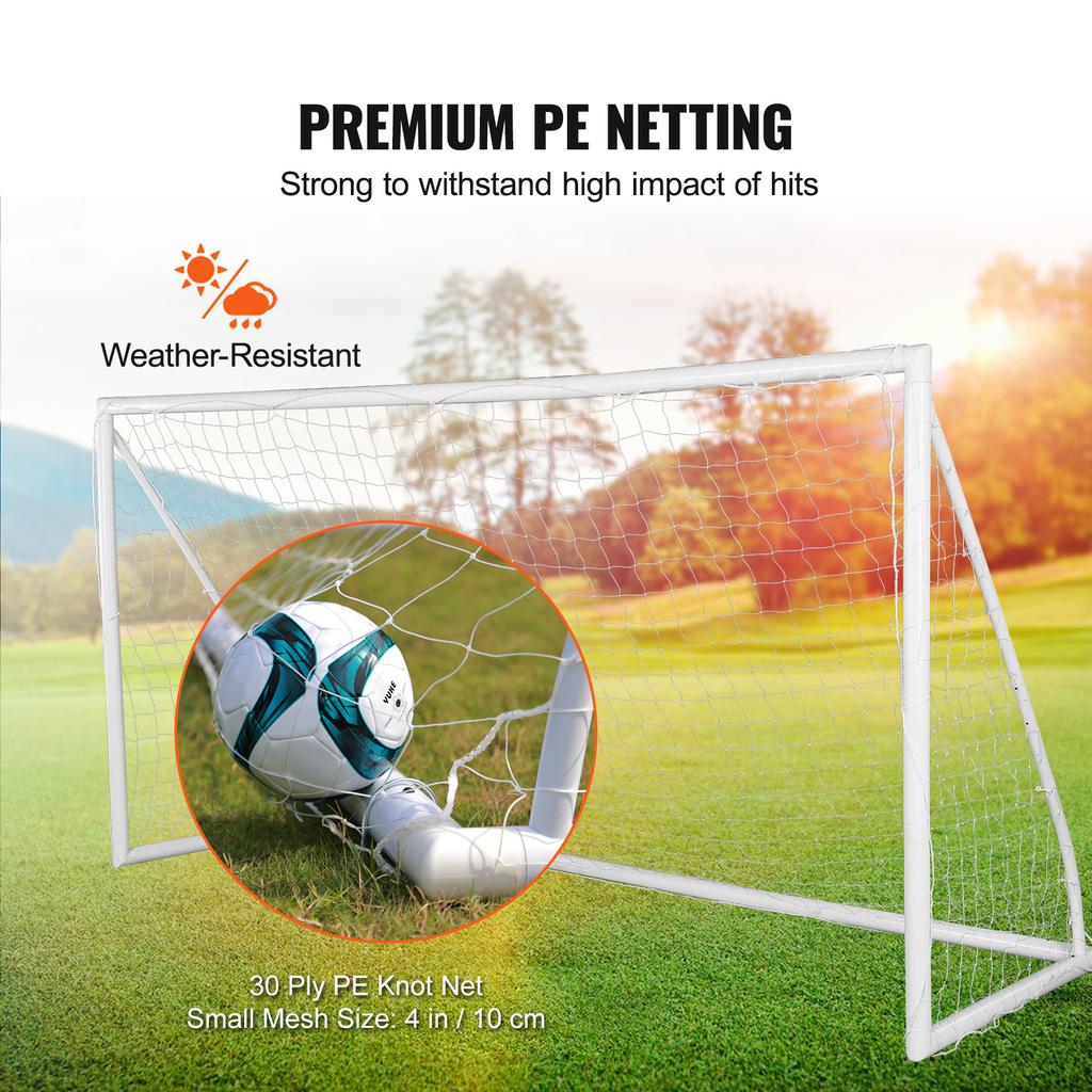 SucceBuy 12x6FT Portable Soccer Goal Soccer Net 1 Pack For Adults Kids Training All-Weather Outdoor Soccer Goals with Carry Bag