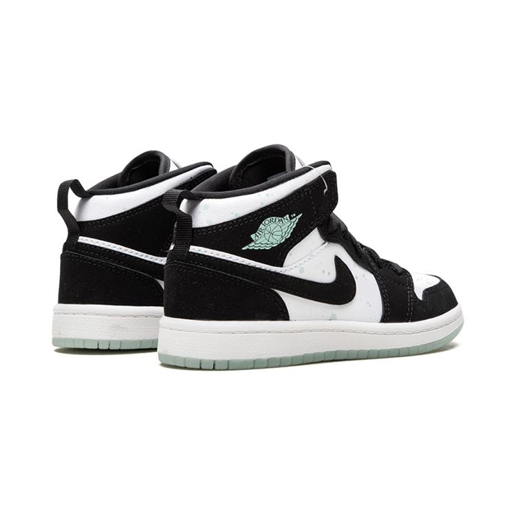 Jordan 1 Mid White Black Teal Tint PS BQ6932-103