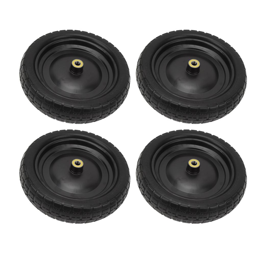 4 Stück Wagenreifen 13 Zoll Vollgummireifen Aufpumpfrei Verschleißfest Polyurethan Ersatz für Bollerwagen