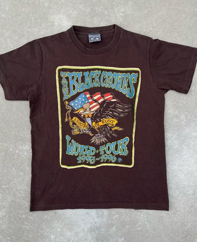 

90s The Black Crowes Band 1995 On Tour Dark Chocolate T shirt NH26058 Unisex T-Shirt S
