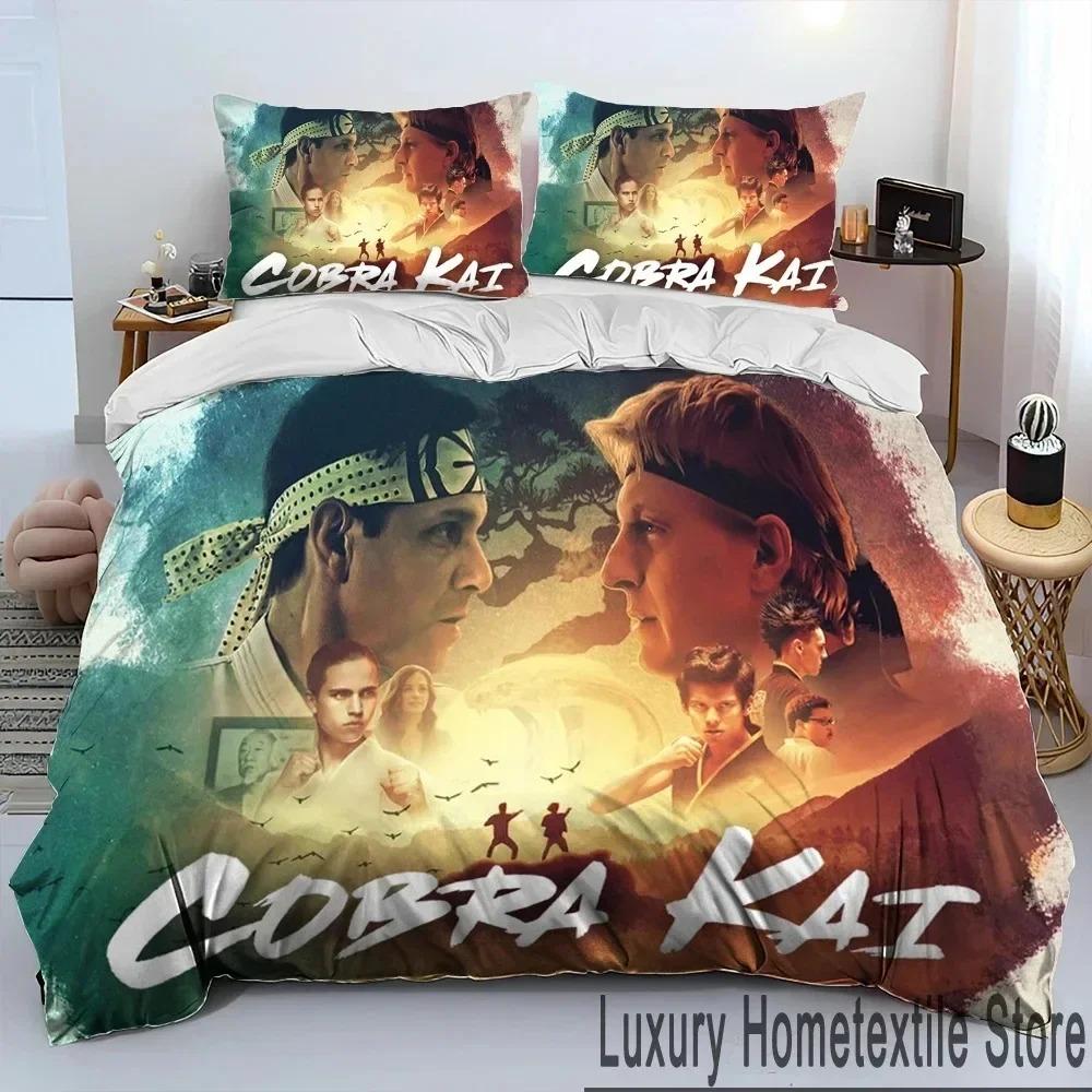 

3D Cobra Kai Amanda TV Карате одеяло комплект постельного белья, пододеяльник комплект постельного белья пододеяльник наволочка, комплект постельного белья размера King Queen для детей EU Single 135x200cm