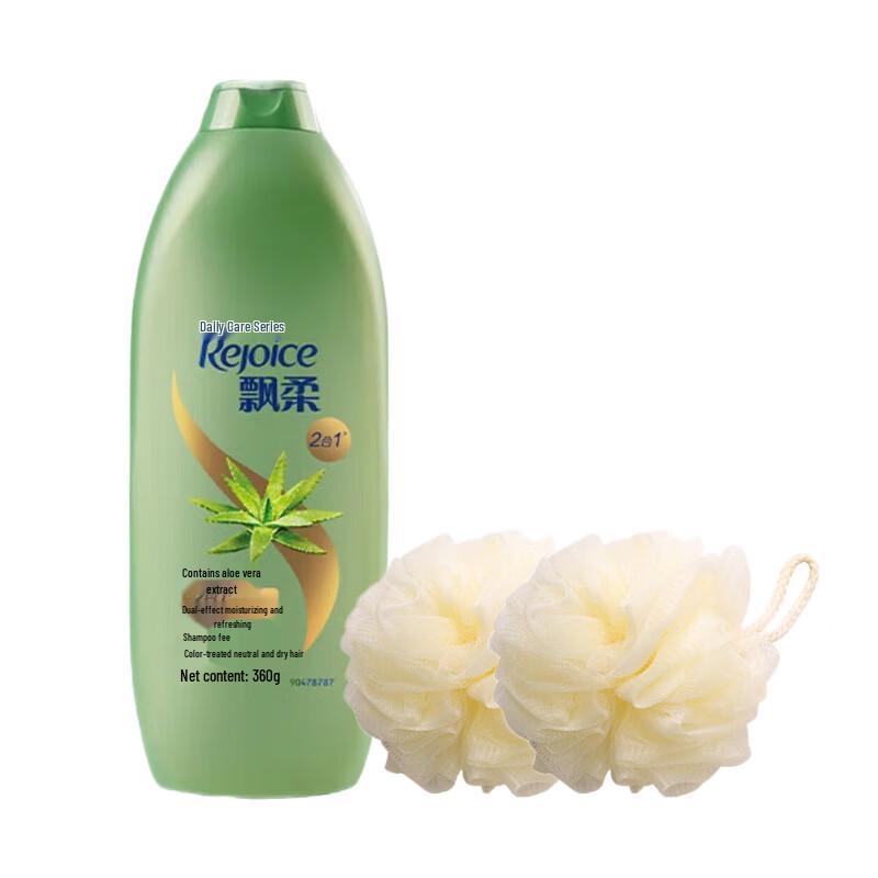 

Rejoice Daily Care Dual-Effect Moisturizing Shampoo 360g + 2 Bath Sponges