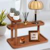 Wooden Desktop Organizer Cosmetic Organizer Space Saving Practical Rustic