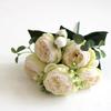 1 Bundle Artificial Roses Flowers Silk Peony Bouquet Home Decoration Accessorie Wedding Party Scrapbook Fake Plants Diy Pompons