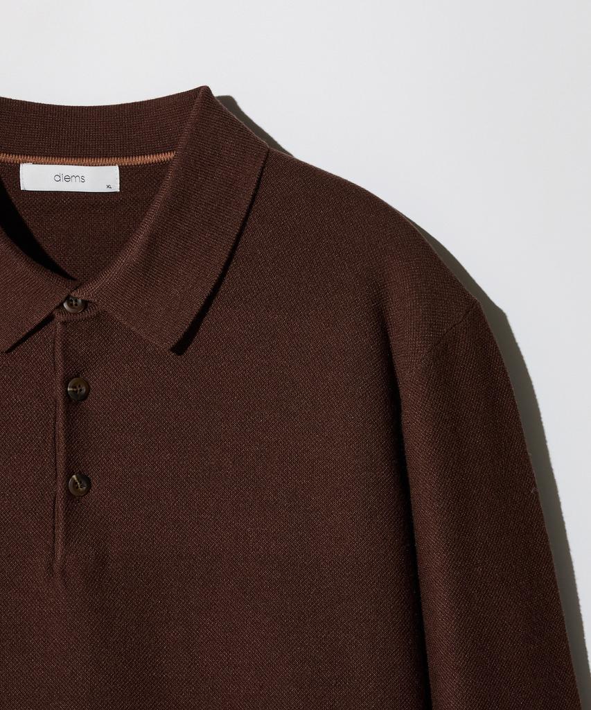 STCO Diems Soft Touch Collar Knit_Brown (Classic Fit)_Dktxa03Csh