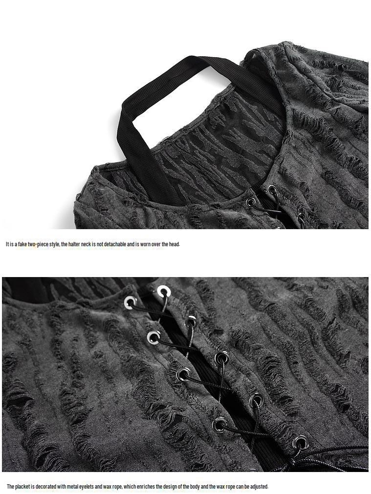 Wasteland Style Halter Long-Sleeve T-Shirt - Dark & Edgy 2024 Edition