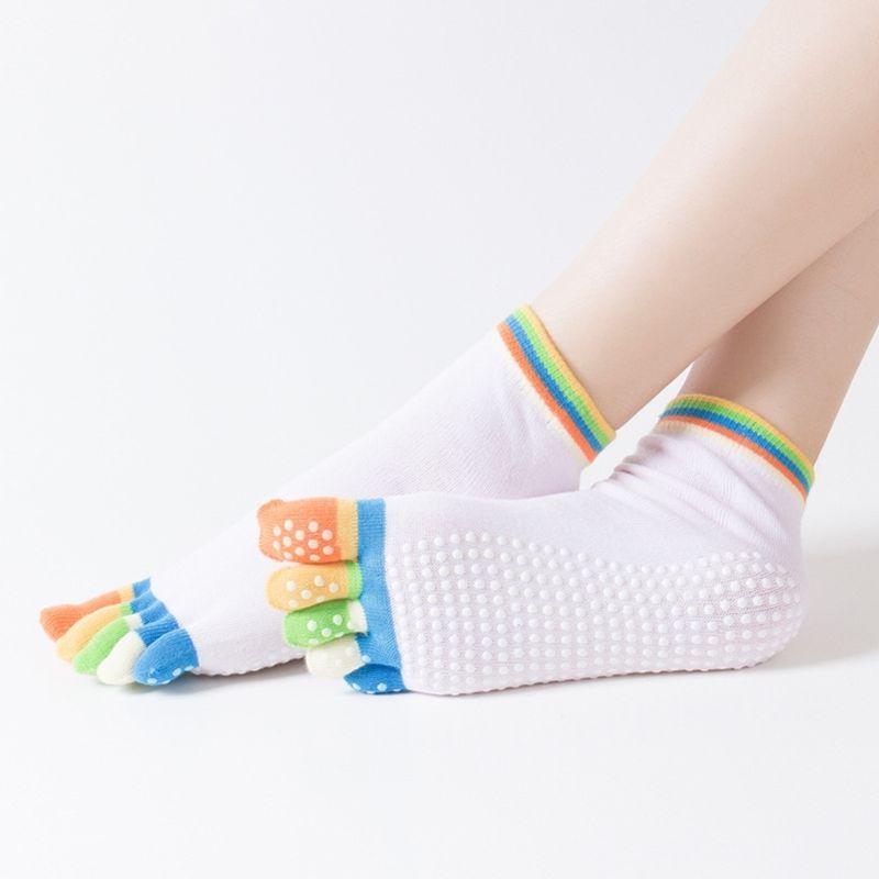 

Yoga Socks Non-Slip Professional Women Pilates Spring and Summer Sports Fitness Open Toe Backless Half Finger Toe Socks Toe Socks Color refers to light powder