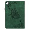 For iPad Air 11 (2025)/(2024) Case Imprinted Butterfly Flower PU Leather Flip Card Slots Tablet Cover