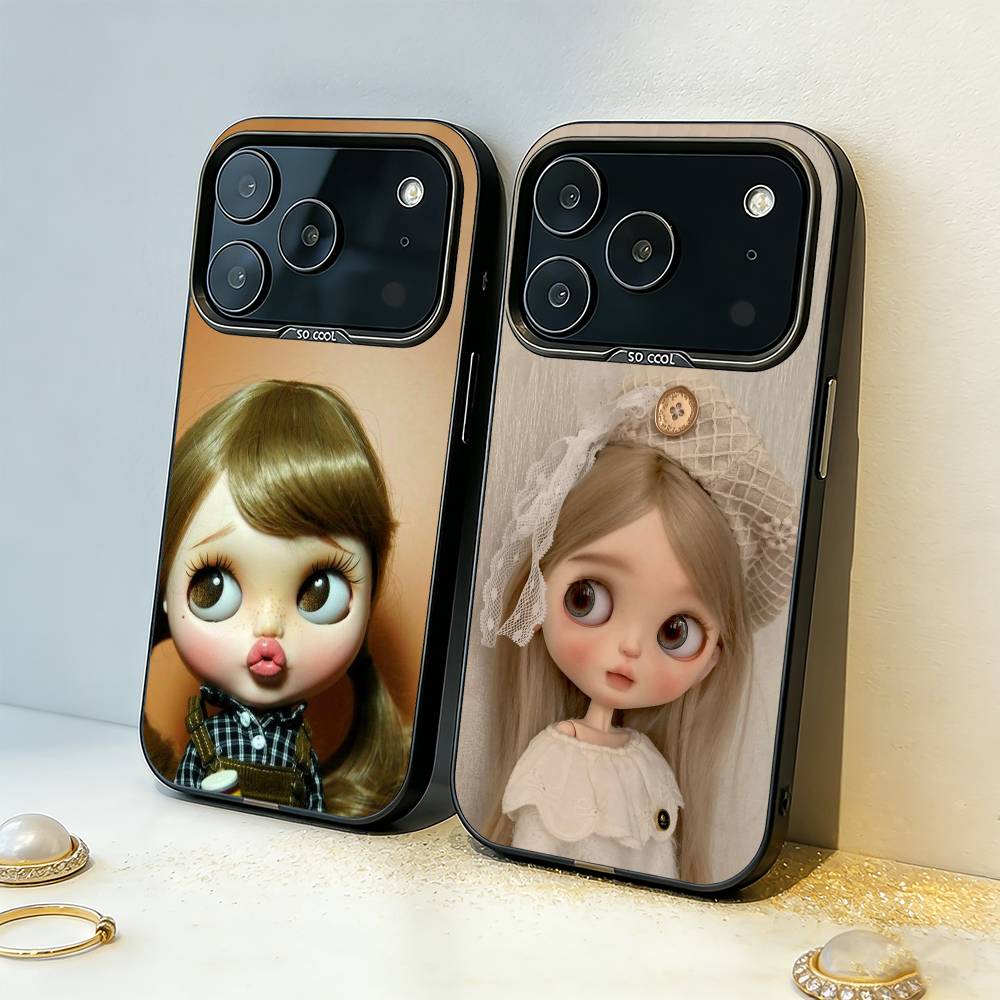 Cute D-Doll B-BlytheS Phone Case For iPhone17,16,15,14,13,12,11,Pro,MAX White Matte Shockproof Cover