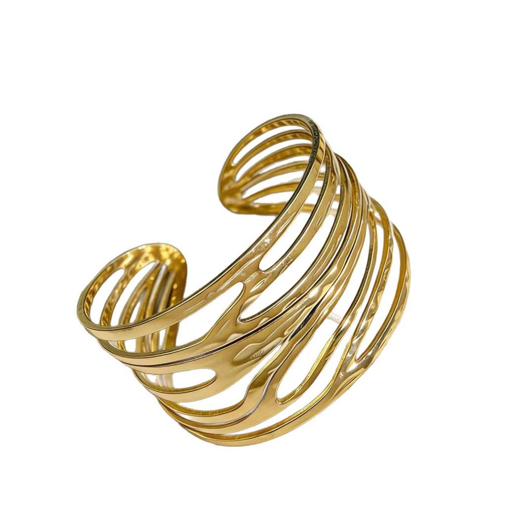 European & American Retro Hollowed High-End Adjustable Layered Bracelet