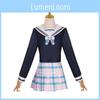 Idol Master Shining Color Cosplay Costume Sakura Makino Anime Stage Performance Costume