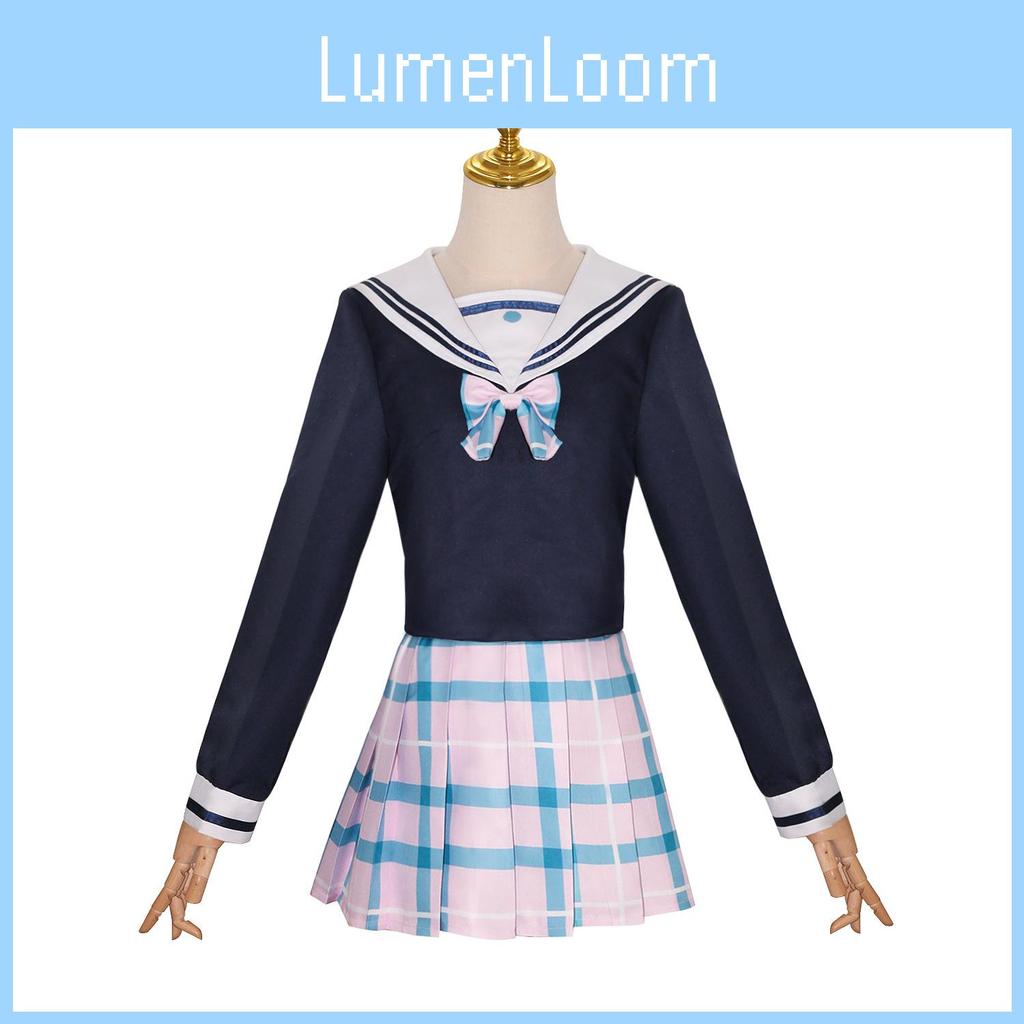 Idol Master Shining Color Cosplay Costume Sakura Makino Anime Stage Performance Costume