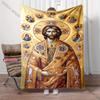 Jesus and The Twelve Apostles Throw Blanket - Cozy Flannel Soft Plush Warm Lightweight Bedding - Warm Gift for Women, Men, Girls