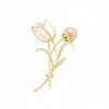 Mori-Style Tulip Brooch: Elegant Women's Floral Pearl Pin – A Chic Corsage Gift Accessory