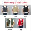 Men's Quick-Drying Multi-Pocket Vest for Outdoor, Plus Size, V-Neck, Perfect for Spring, Autumn, and Fishing