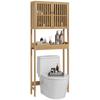 Bathroom Vanity Unit, 2 Doors, Open Shelf, Bamboo