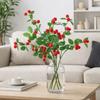 Realistic Artificial Raspberry Branch Plastic Decorative Simulation Flower Long Branches Fake Berry Branches DIY Decoration