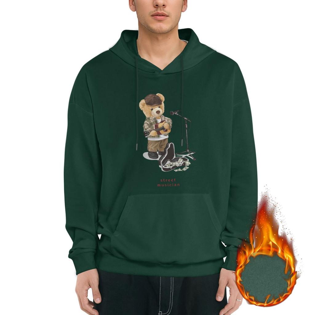 1 Pack Men’s Cozy Soft Hoodie Warm Fleece Lined Pullover Comfortable Hooded Sweatshirt Winter Streetwear M-3XL