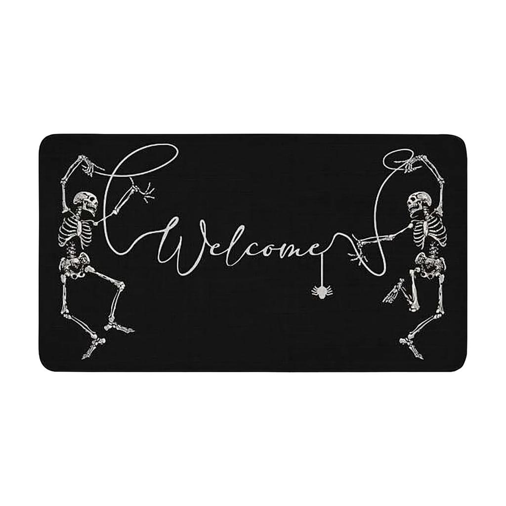 Halloween Print Carpet Cute Ghost Skull Non-slip Welcome Entrance Carpet Kitchen Bedroom Living Room Carpet Decoration