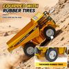 1/64 Mini Alloy Desktop Toy Rc Car Dump Truck Remote Controlled Trucks Model Engineering Vehicle Tabletop Collection Gift Boys