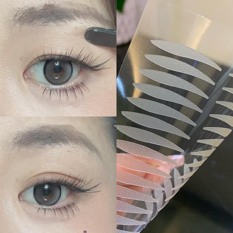 72-256 Stickers Eyelid Waterproof Fiber Stickers Lace Self-Adhesive Invisible Double Eyelid Tape Women Make Up Eyelid Stickers