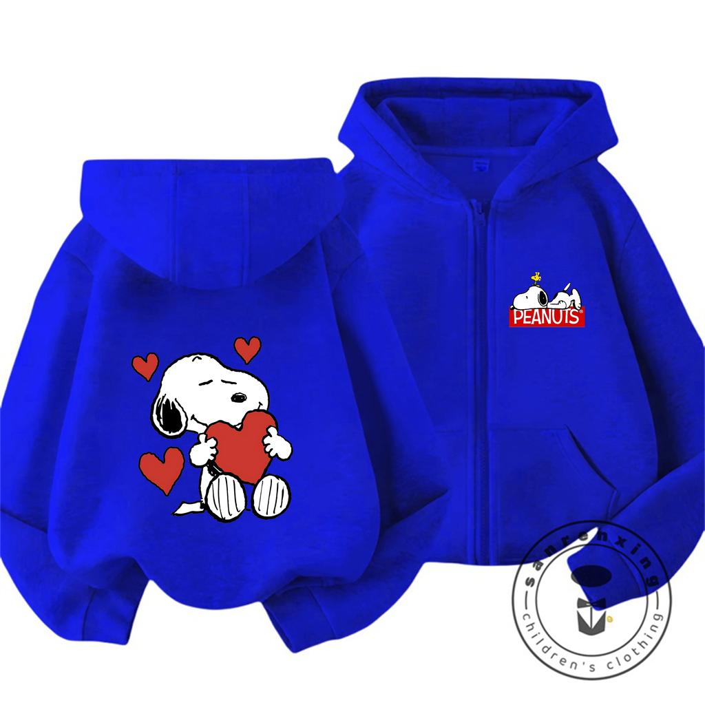 Boys Girls Cute Cartoon Zipper Hoodie Autumn Winter Trendy Fashion Street Style Kids Apparel