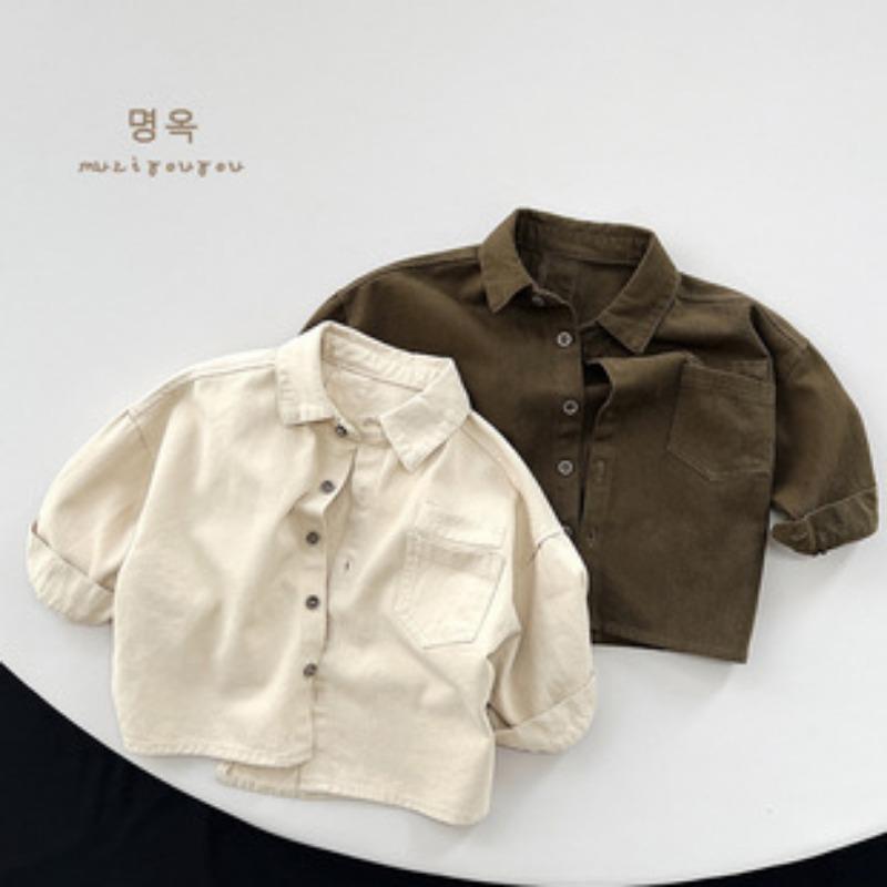 Vintage Korean Style Kids Cargo Pants Casual Unisex Boys Girls Baby Fashion Trousers