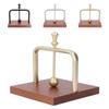 Table Napkin Holder with Lifting Ball Solid Wood Base Metal Rack Napkin Dispenser for Home Restauran