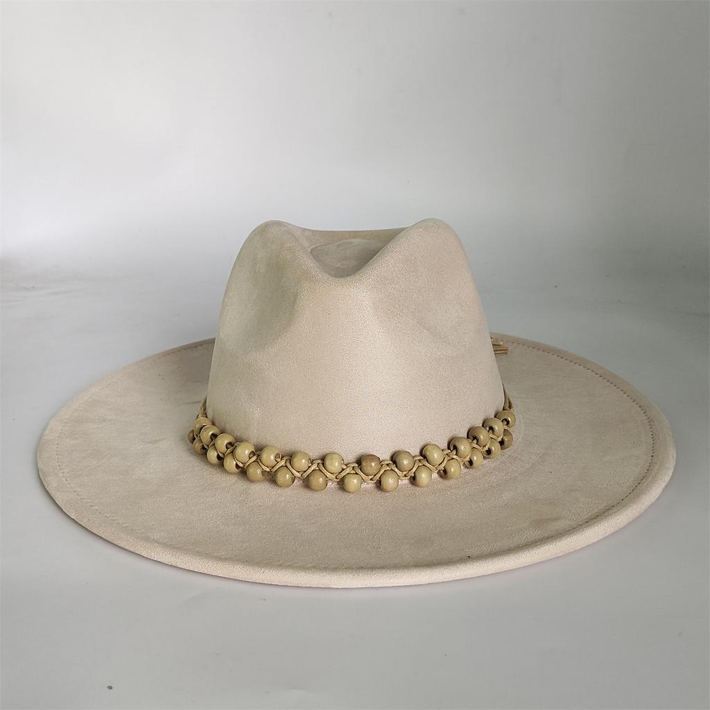 2025 Colorful Suede Wide Brim Felt Fedoras Hat for Women Men Church Jazz Cap Panama Denim Hat Wholesale Sombrero Hombre