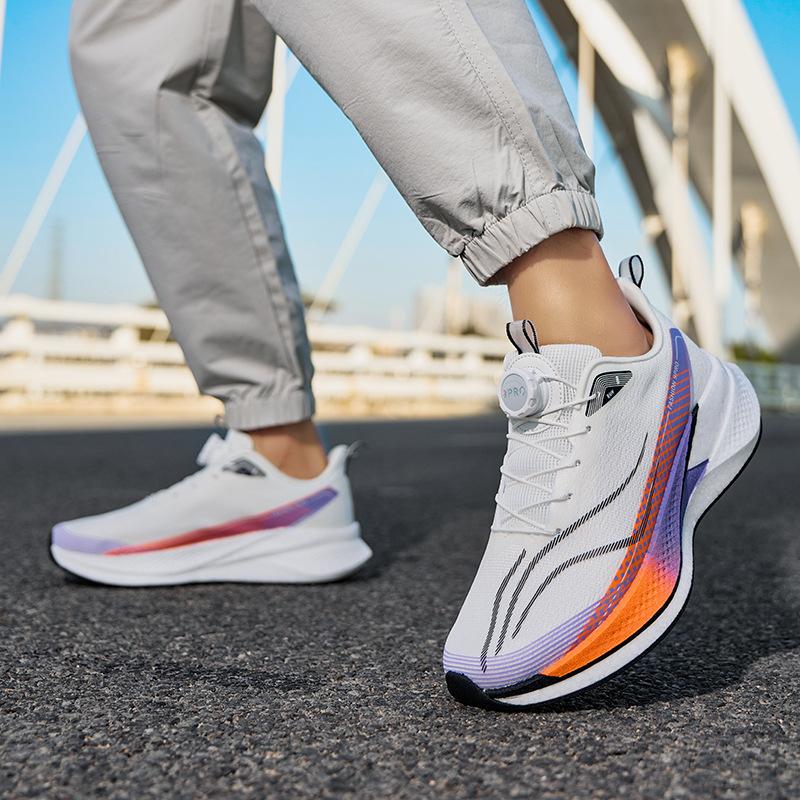 9PRO Running Shoes Men's and Women's Rotating Button Older Children's Student Body Test Racing Carbon Plate Breathable Sports Shoes