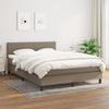 Vidaxl Letto Continentale Con Materasso, Taupe, Tessuto, 140X200 Cm