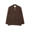 Women's Retro Shoulder Padded Blazer Autumn and Winter Casual Silhouette