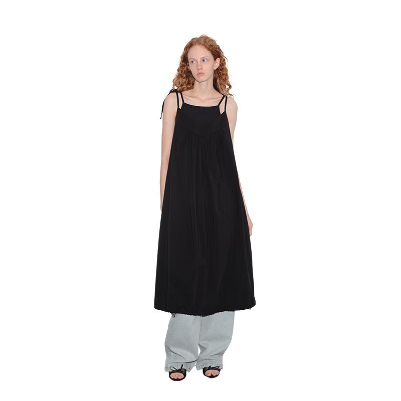 

GREEN BELT Faux Two-Piece Camisole Dress L