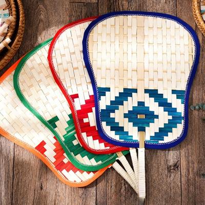 Platin Fein Gewebt Blatt Fan Sommer Handgemachte Stroh Baby Cool Mückenschutz Palm