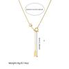 Gold Plated Stainless Steel Heart Shell Ot Toggle Pendant Necklace for Women