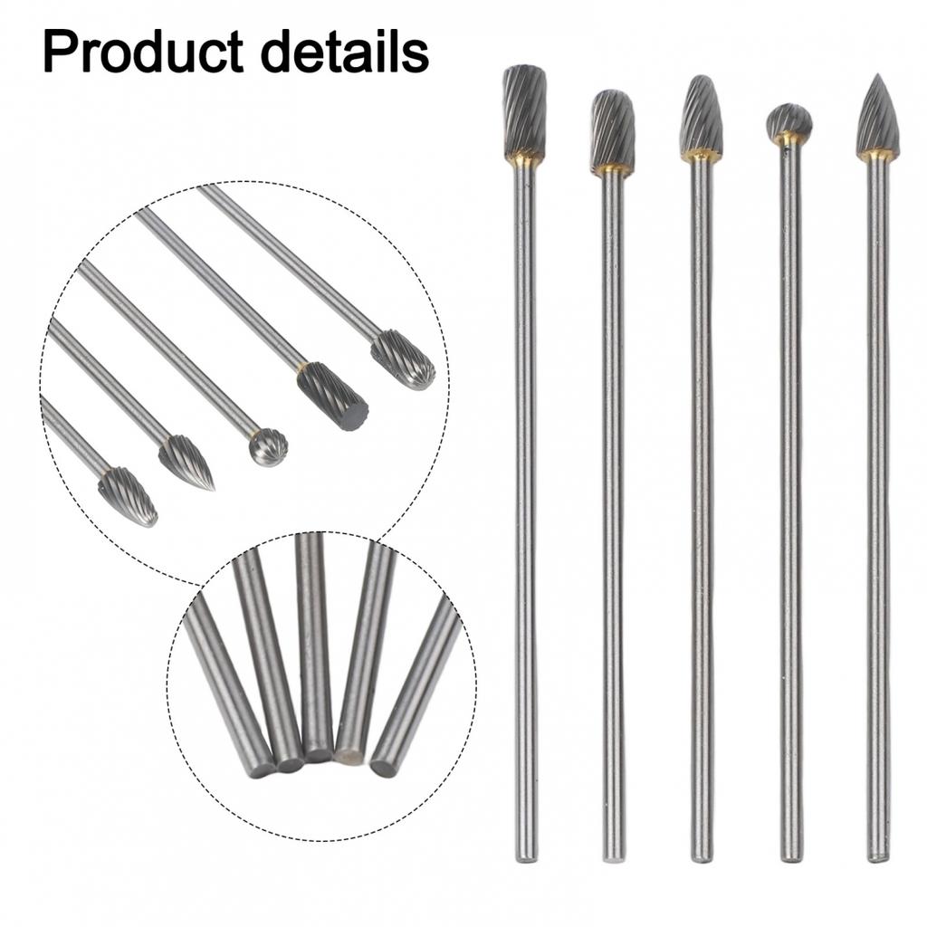 Milling Cutters Rotary Tools Set Solid Carbide Burrs High Abrasion Resistance