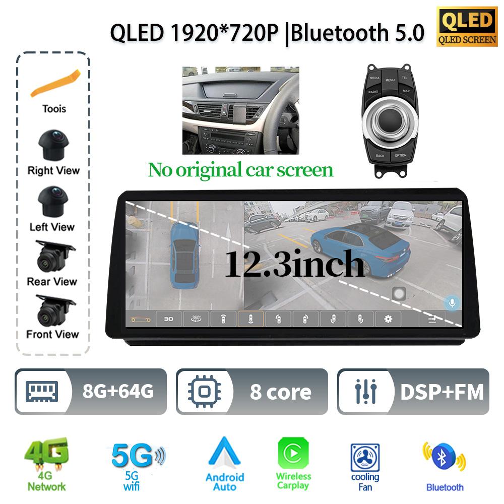 12.3" For BMW 3 Series E90 E91 E92 Android 14 Car Radio Multimedia 4G GPS Navigation Bluetooth Stereo WIFI CarPlay Touch Screen