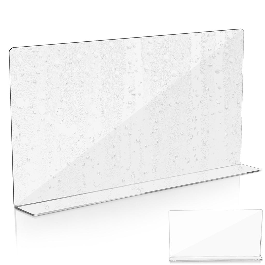 Heightened 21cm Acrylic Sink Baffle Splash Guard Waterproof Splatter Non Slip Water Dam For Washing Dishes Kitchen Bathroom
